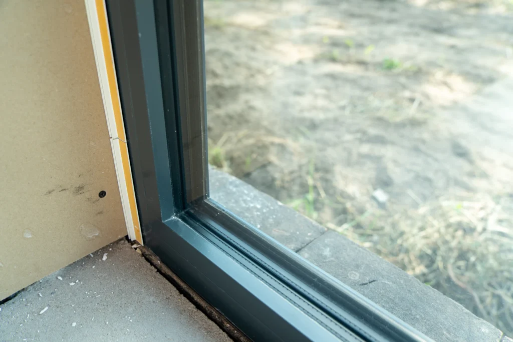 aluminium kozijn detail in de hoek