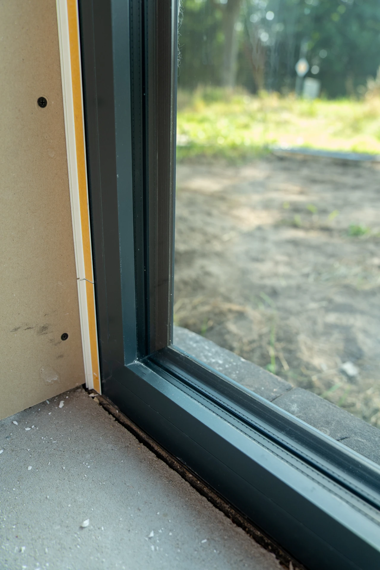 aluminium kozijn detail in de hoek